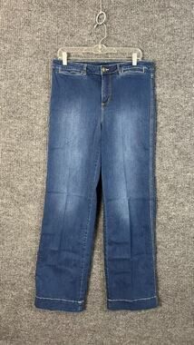 Belle Kim Gravel Jeans Womens 12 Tall Blue Medium Wash Mini Pocket Trousers